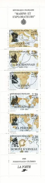 France Carnet - 1988 Y&T N°BC2523A** - Marins et Explorateurs
