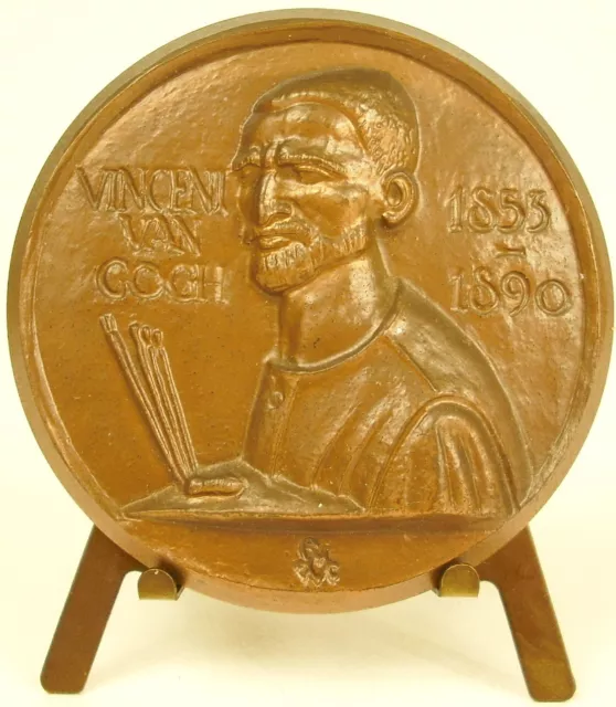 Medal Tribute IN The Painter Dutch Vincent Van Gogh 1855-1890 2 7/16in Sc Metz