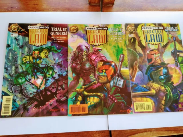 Judge Dredd Legends Of The Law 3 Comic  Bundle Complete Trial By Gunfire Thrill