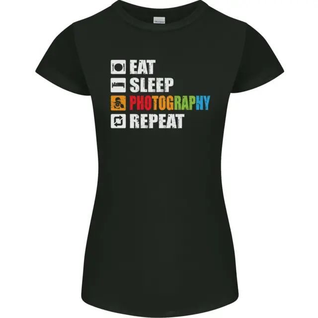 Photography Eat Sleep Photographer Funny Womens Petite Cut T-Shirt