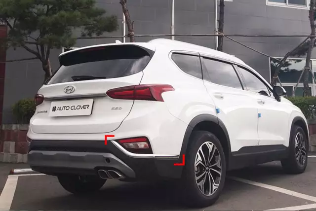 Auto Clover Rear Bumper Trim for Hyundai Santa Fe 2019 - 2021 3