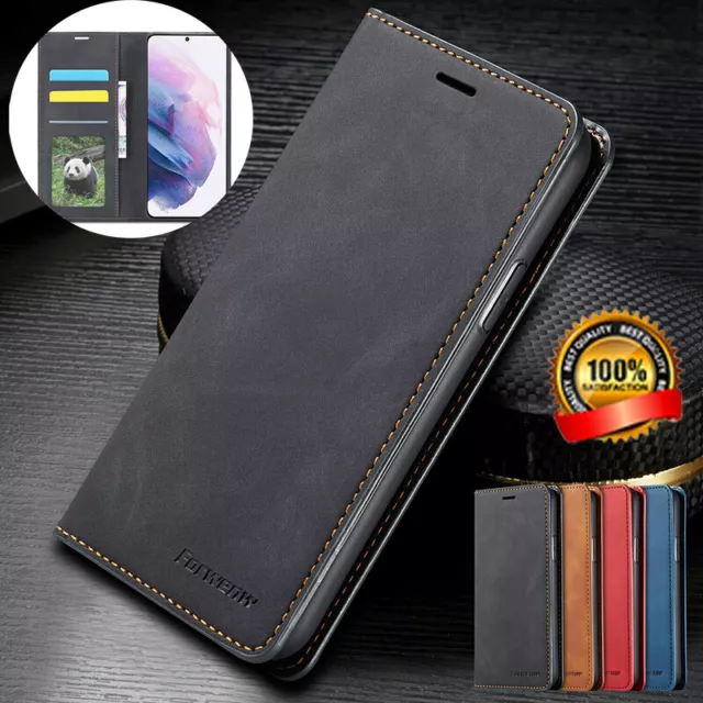 Housse En Cuir Pour Samsung S23 Ultra S22 S21 S20 FE S10 Etui Coque Flip Wallet