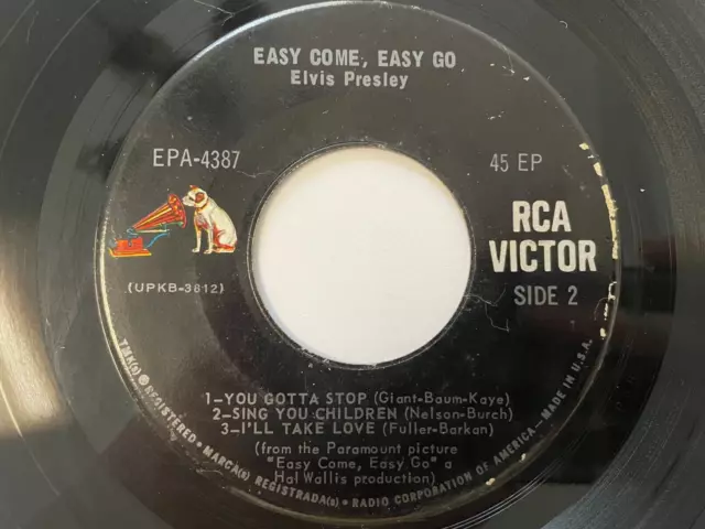 Elvis Presley EP  "Easy Come Easy Go" -Cardboard Sleeve IN SHRINK! Beauty! (RCA) 3