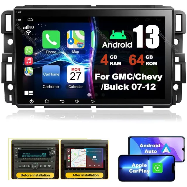 For GMC Yukon Chevy Silverado Sierra Android 13 GPS Navi Radio Car Stereo Player