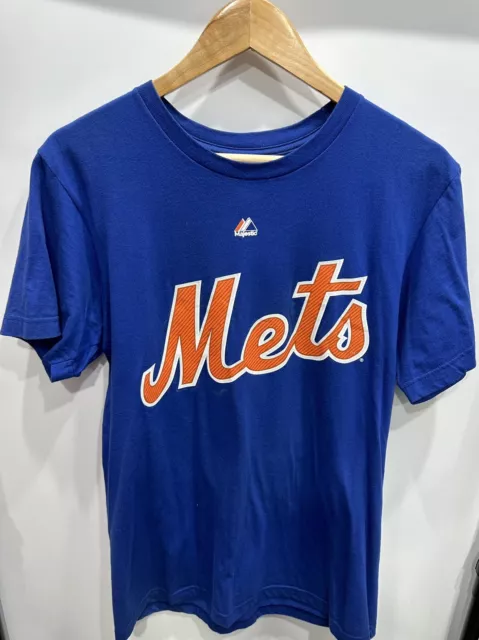 Vintage Majestic MLB New York Mets Harvey Blue Tee Shirt Top Size M