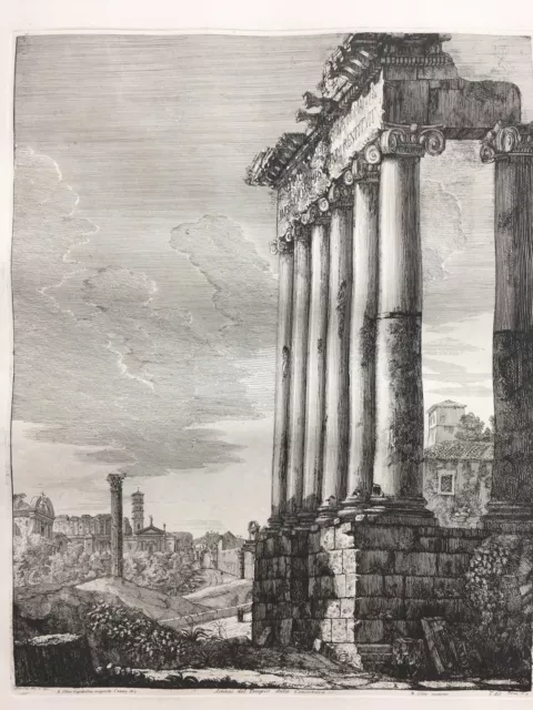 ROSSINI Engraving: Temple of Concordia,  Roma 1819 T63