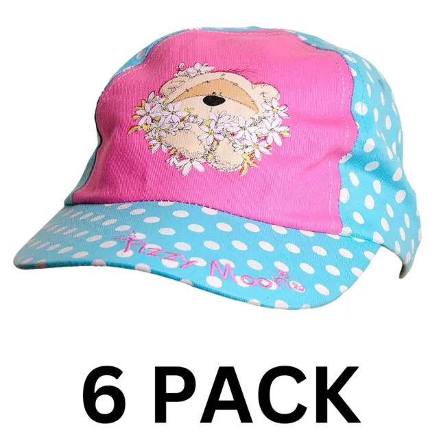 Job Lot Car Booter Wholesale Bundle Girls Summer Caps Cute Bear Pink Pk of 6