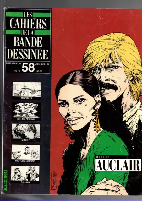 LES CAHIERS DE LA BANDE DESSINEE n°58. Dossier AUCLAIR. Glénat 1984.