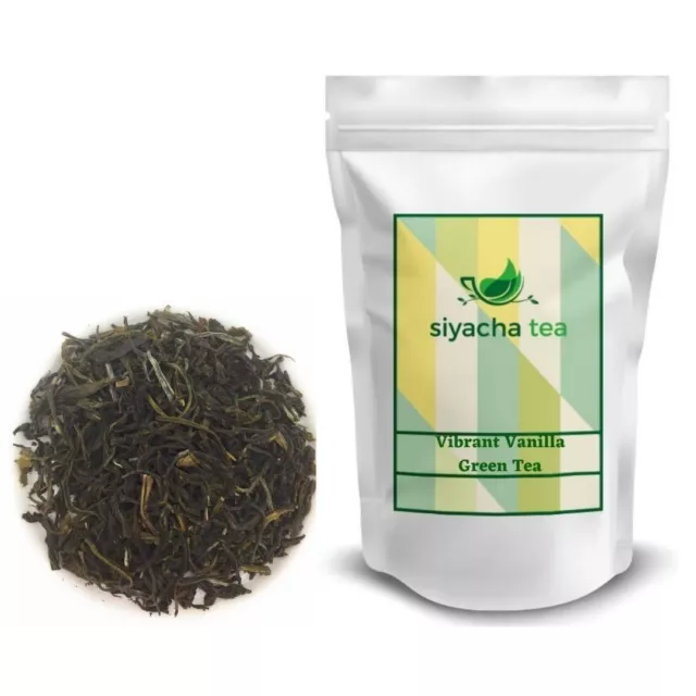 Vibrant Vanilla Green Tea Fresh Loose Leaf Natural Blend Healthy Detox Beverage