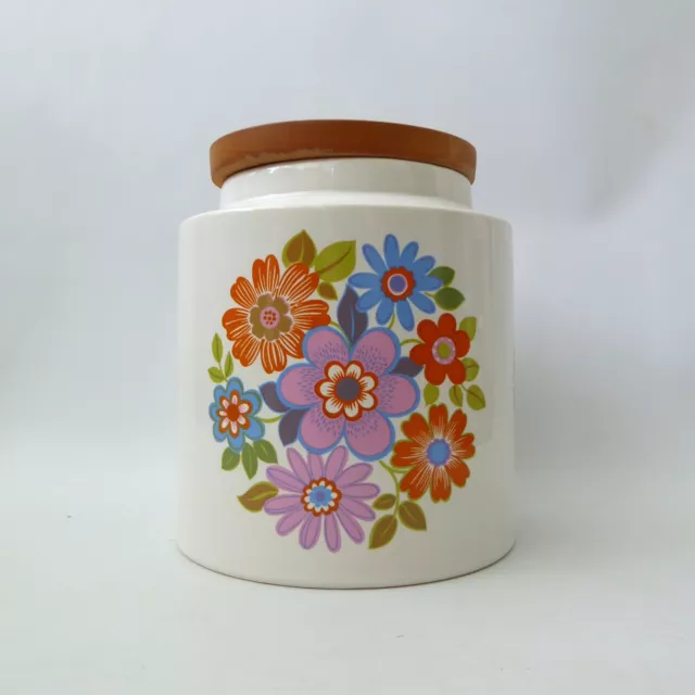 Vintage Eastgate Withernsea storage canister, Hornsea interest. Retro floral jar