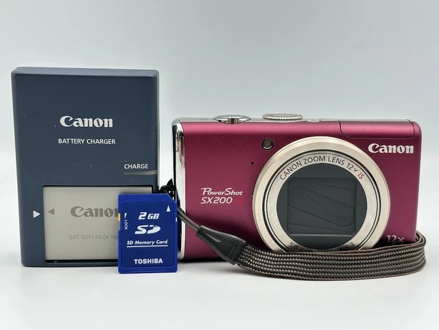 Canon PowerShot SX200 IS ピンク 訳あり Vintage Retro Canon Powershot SX200 IS 12.1 MP Digital Top