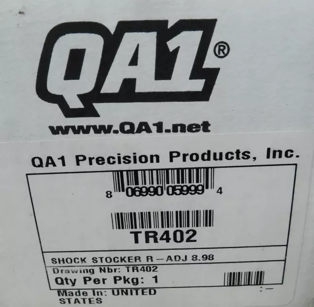 Qa1 TR402 Stocker Star R-Series Shocks, Adjustable, 13.240 Ext, 8.980 Col, Pair 3