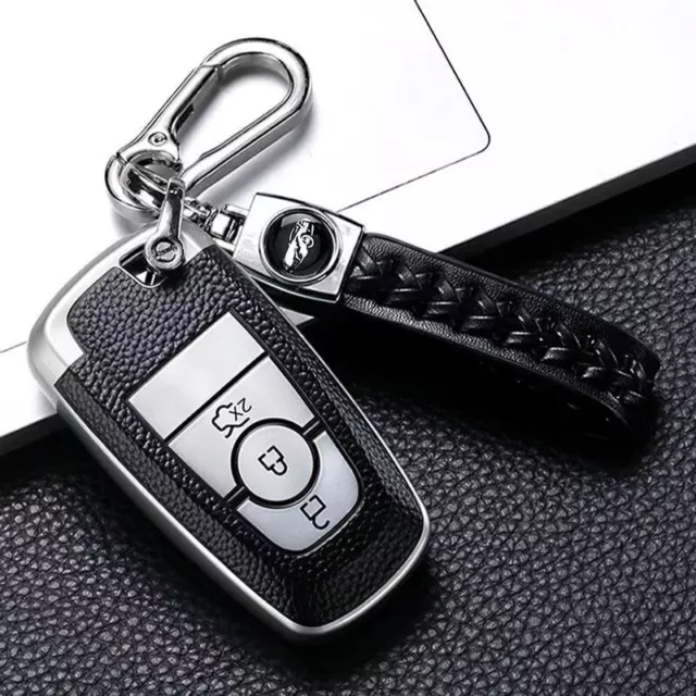 TPU Car Remote Key Fob Cover Case For Ford Mustang EcoSport Edge Explorer Silver