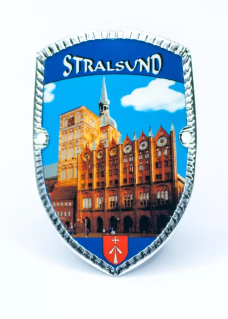 Stocknagel Stockemblem Stockschild - Stralsund mit Wappen - NEUWARE