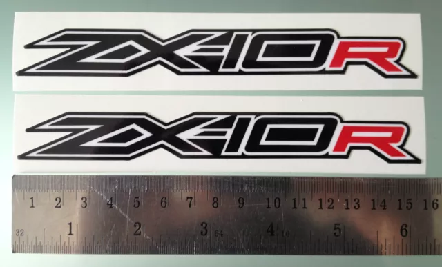 Autocollants/autocollants carénage ZX-10R ZX10R nouveau logo (toutes couleurs) 155 mm x 21 mm