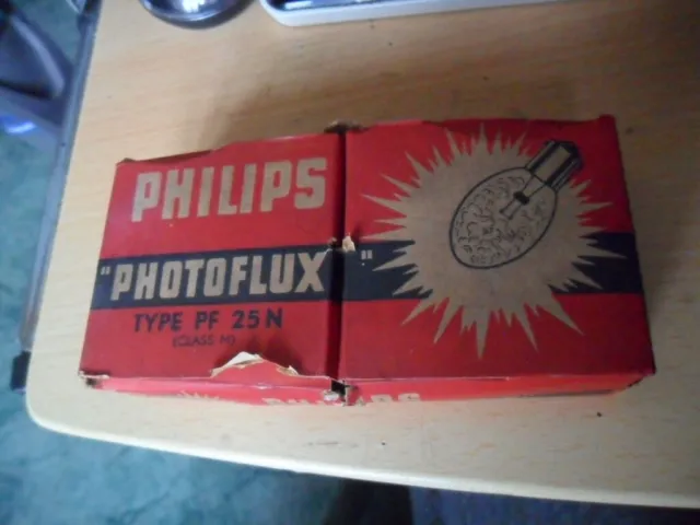 Bombilla de flash vintage Philips Photoflux PF25 N paquete de 4