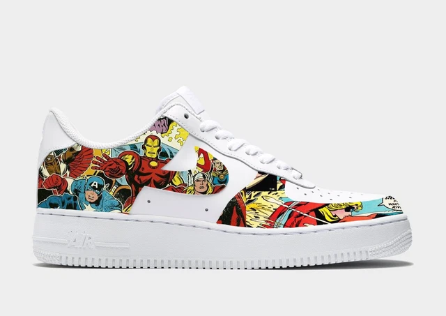 CUSTOM NIKE AIR force - Marvel (Retro Avengers, Ironman) $195.00 - PicClick