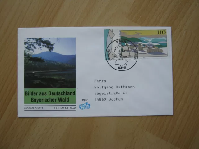 Ersttagsbrief / FDC, BRD 28.08.1997  Bayerischer Wald  (1943)  21