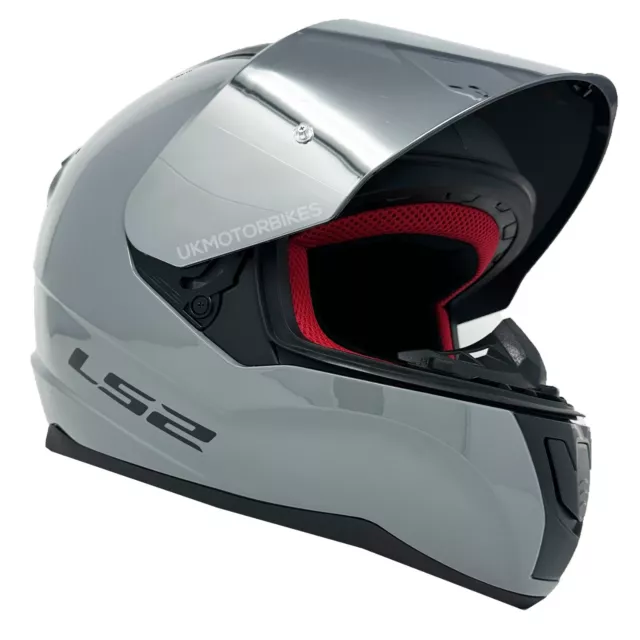 Ls2 Ff353 Rapid Full Face Motorcycle Motorbike Helmet Nardo Grey -Silver Visor