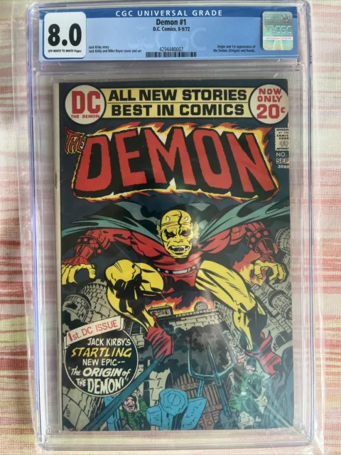 The Demon #1 CGC 8.0 (1972) Jack Kirby Key Bronze Age Origin & 1st appearance