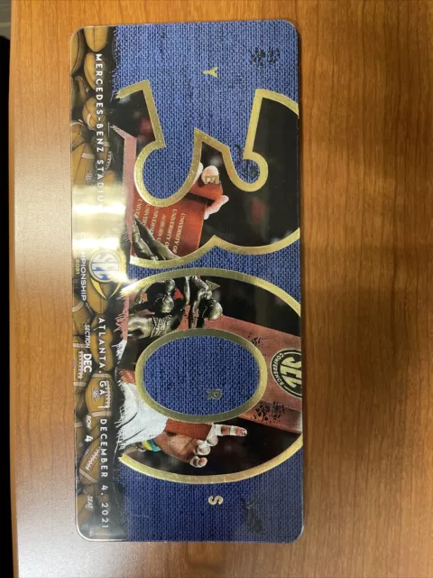 2021 Uga Georgia Vs Alabama Sec Championship Game Souvenir Ticket Stub