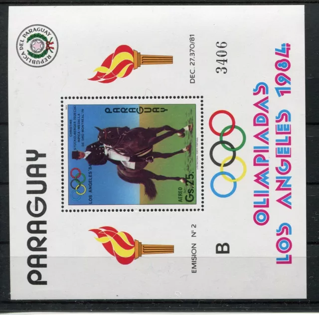 Paraguay Block 395 postfrisch / Olympiade - Pferdesport ..................1/1967