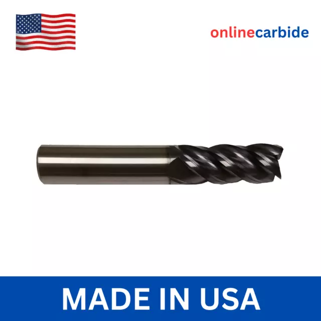 5/8" 4 FLUTE VARIABLE HELIX CARBIDE END MILL - SQUARE END -TiALN COATED