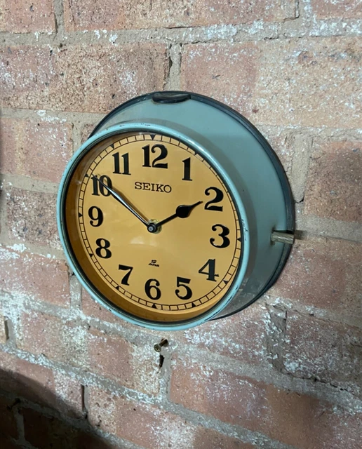 VINTAGE SEIKO SHIP Clock Seiko Wall Clock Industrial Marine Salvage £
