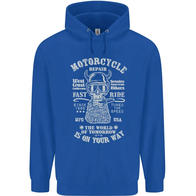 Felpa con cappuccio riparazione moto biker bambini 6