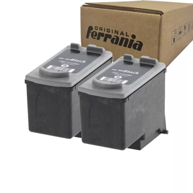 2 Cartucce Canon PG545XL BK per PIXMA IP2850, MG3050, MX490, TR4550, TS3151
