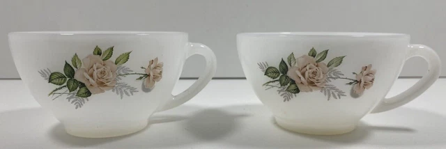 Tasses à Café Arcopal Roses De France - Duo Vintage - Motif Roses - Fabriqué En France