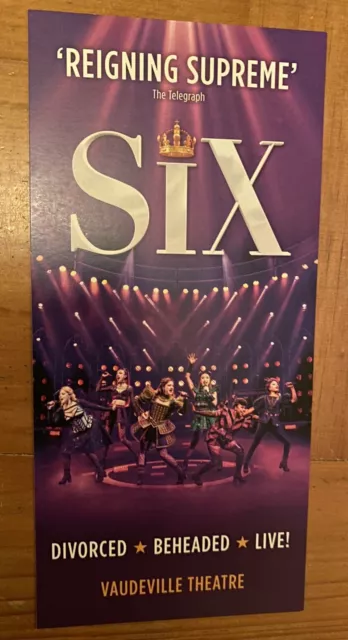 Six The Musical Original Flyer West End Vaudeville Theatre London Reign Supreme