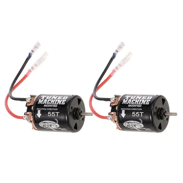 2Pieces RC 540 Brushed Motor 55T High Torque for 1:10 D90 RC Car Upgrade