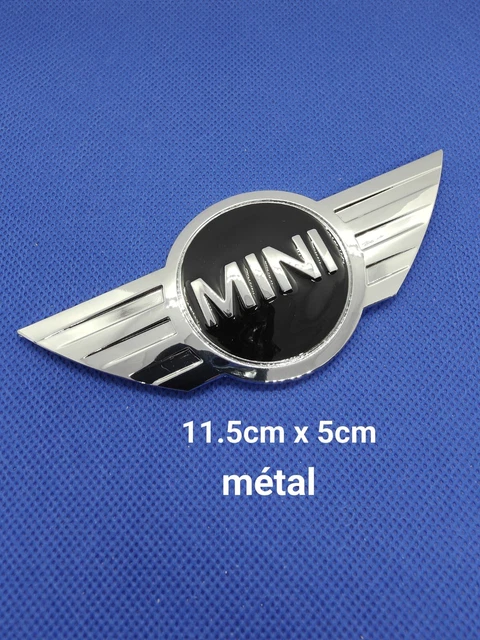 Lot De 2 Mini Badges De Capot – Avant Et Arrière – Métal Noir Mat – Pour Cooper – Neufs