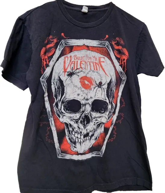 Bullet For My Valentine T-Shirt Skulls Emo Goth Metal 2011 Black Size Large