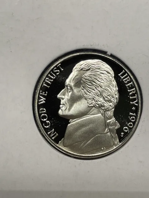 1996 S Jefferson Nickel, Proof, DCAM, a very nice high-end coin