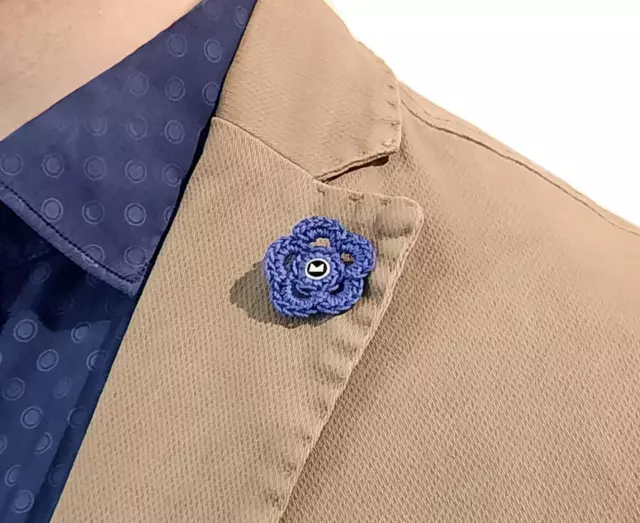 spilla da giacca in tessuto artigianale a forma di fiore pin man fiore occhiello