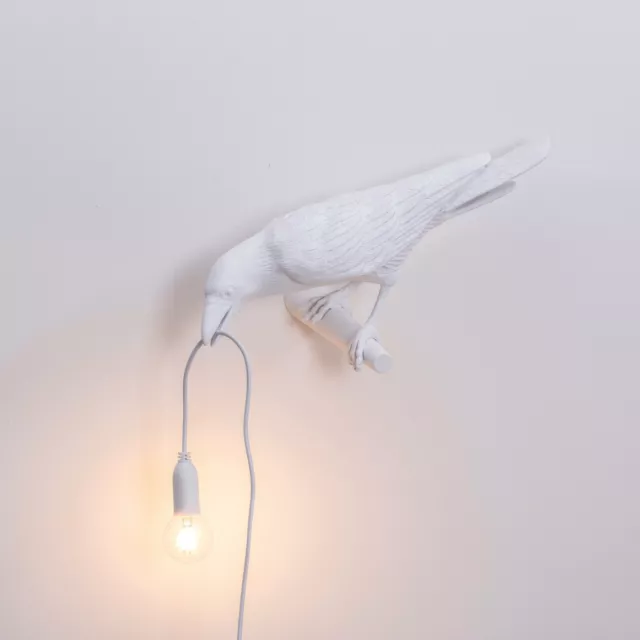 Seletti Bird Lamp Looking Edition Wall Light in White