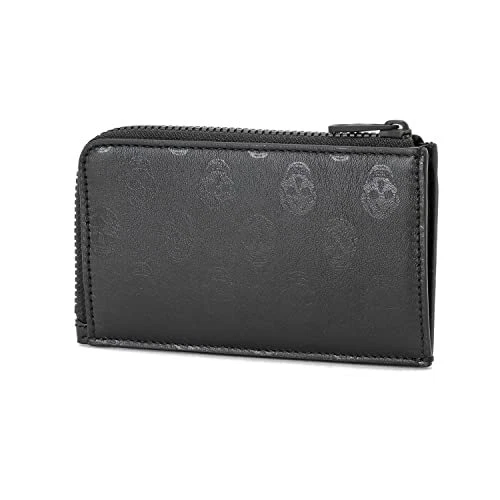 ALEXANDER McQUEEN Coin & Card Case with Biker Skull Key Ring 600390-1AAAS-1000