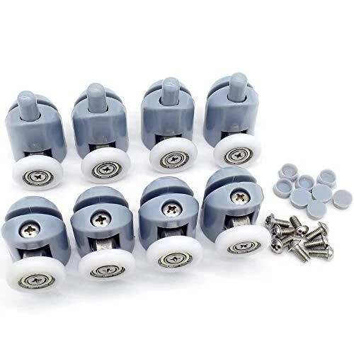 SSyang 8 Pièces Poulie de porte de doucheGalet Ajustables Rouleau Roulette Ro...