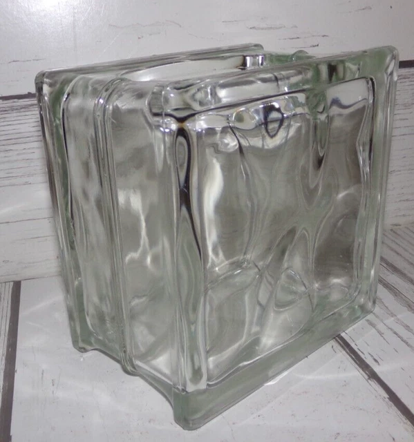 Vintage Glass Building Block Clear Glass Fish Bowl Aquarium Betta