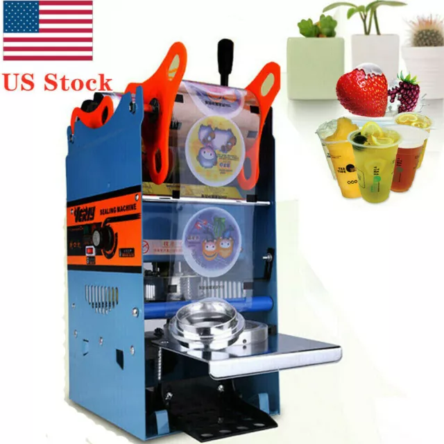 220V Semi-automatic Manual Cup Sealer Sealing Machine Bubble Tea Coffee 300Cup/h