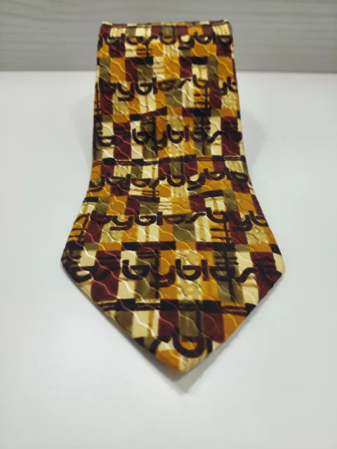 Cravatta Byblos Nuova Made In Italy Uomo 100% Seta Tie Silk Vintage Necktie