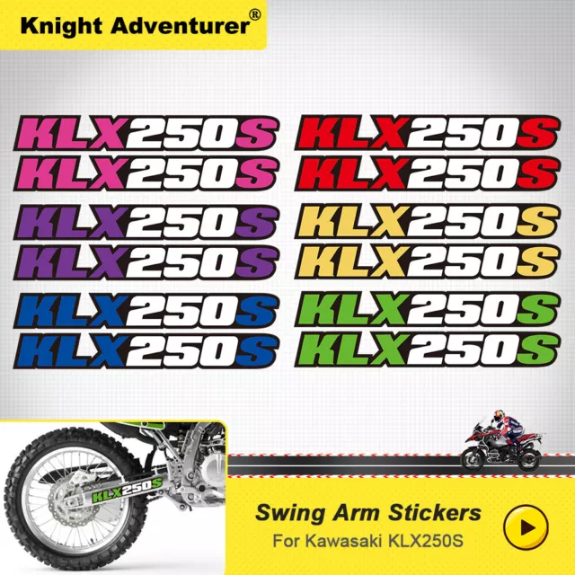 For Kawasaki KLX250S Motorcycle Swing Arm Emblem Decal Sticker Graphics Kit 2pcs