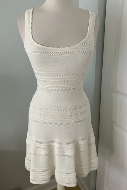 Torn by RONNY KOBO Knit Ivory Fit & Flare NWOT Dress X Small