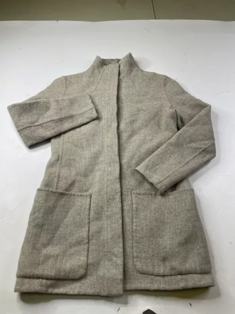 Vintage Ralph Lauren Collection Purple Label Gray Wool Angora Cashmere Coat US 4