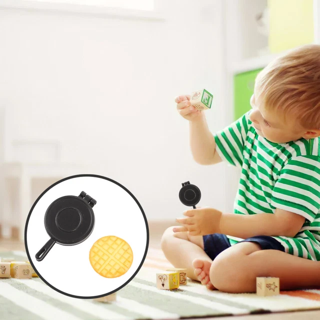 1 juego de mini molde de gofres con simulación de utilería de gofres mini muñeca molde de gofres