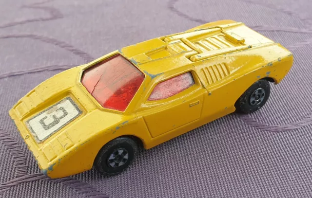 LAMBORGHINI COUNTACH GELB VON MATCHBOX SUPERFAST No.27 ENGLAND VON 1973