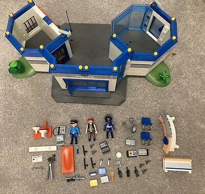 playmobil police station with jail