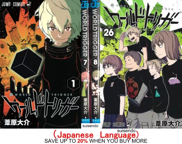 USED World Trigger Vol.1-23+24+Official Data Book 25 Set Japanese Manga